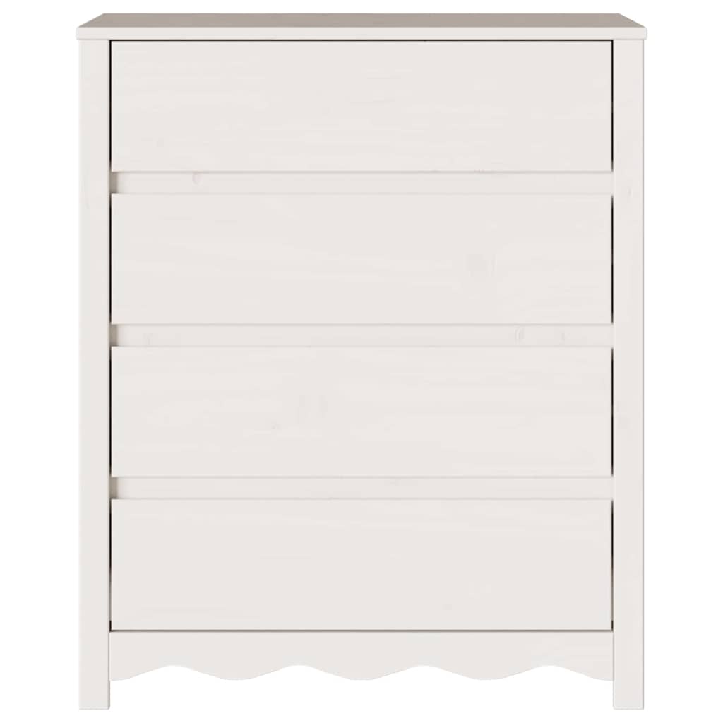 vidaXL Chest of Drawers with Drawer Drammen White 76.5 x 40 x 91 cm