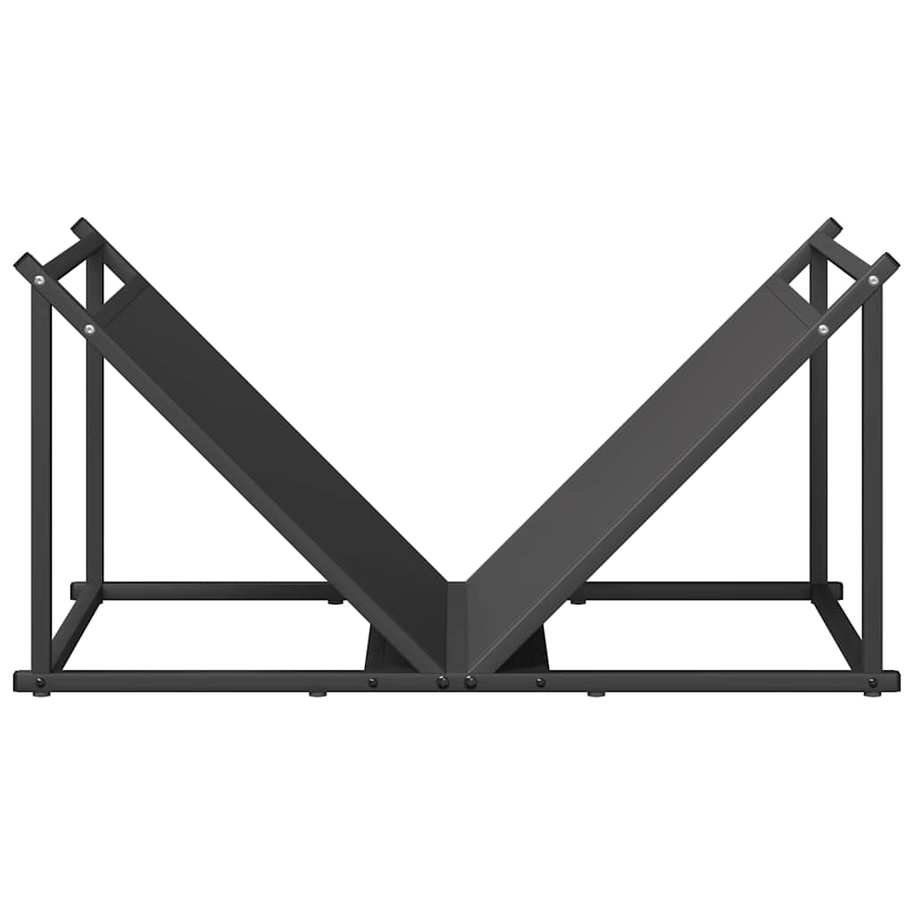 vidaXL Firewood Rack Black 70x43x34.5 cm Cold-rolled steel