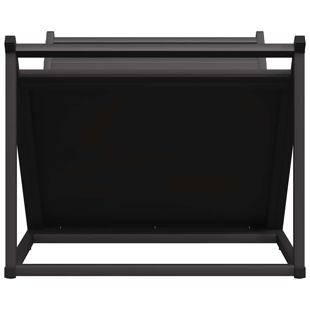 vidaXL Firewood Rack Black 70x43x34.5 cm Cold-rolled steel