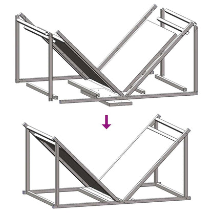 vidaXL Firewood Rack Black 70x43x34.5 cm Cold-rolled steel