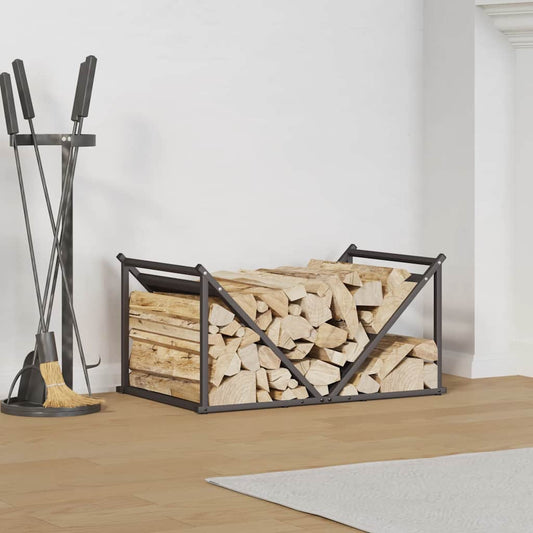 vidaXL Firewood Rack Black 70x43x34,5 cm Cold-rolled steel