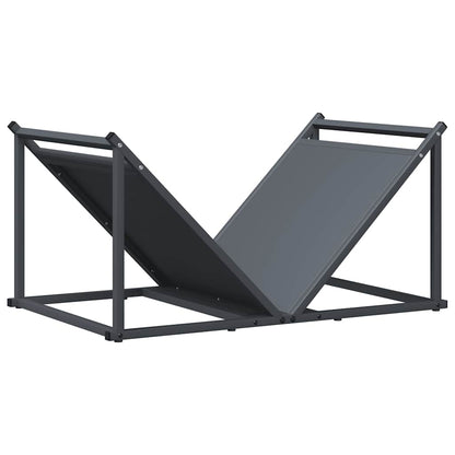vidaXL Firewood Rack Anthracite 70x43x34.5 cm Cold-rolled steel