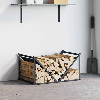 vidaXL Firewood Rack Anthracite 70x43x34.5 cm Cold-rolled steel
