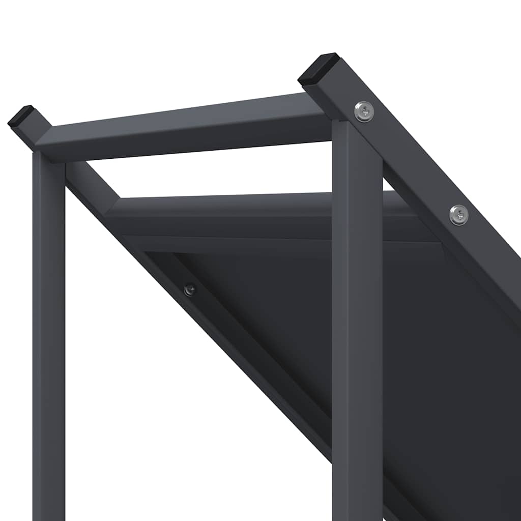 vidaXL Firewood Rack Anthracite 70x43x34.5 cm Cold-rolled steel