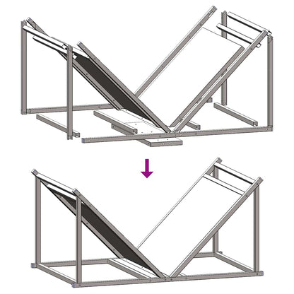 vidaXL Firewood Rack Anthracite 70x43x34.5 cm Cold-rolled steel