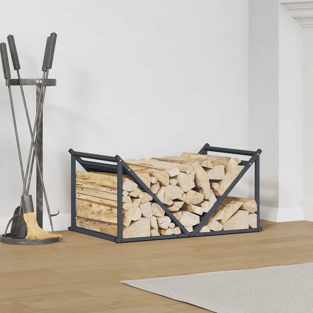 vidaXL Firewood Rack Anthracite 70x43x34.5 cm Cold-rolled steel