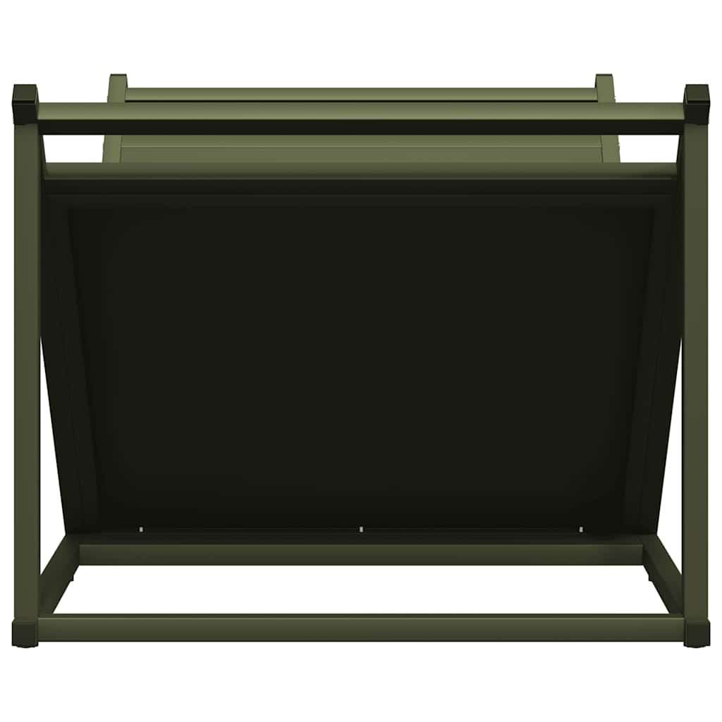 vidaXL Firewood Rack Olive Green 70x43x34.5 cm Cold-rolled steel