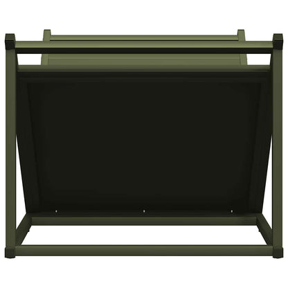 vidaXL Firewood Rack Olive Green 70x43x34.5 cm Cold-rolled steel