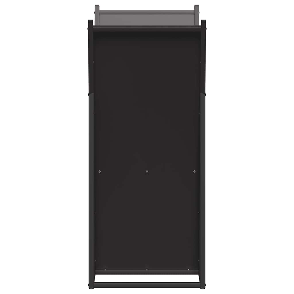 vidaXL Firewood Rack Black 69.5x35x81 cm Cold-rolled steel