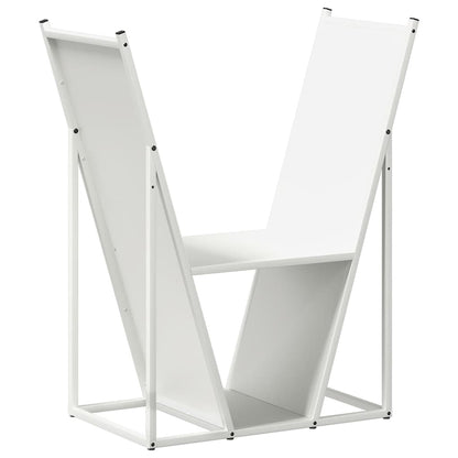 vidaXL Firewood Rack White 69.5x35x81 cm Cold-rolled steel
