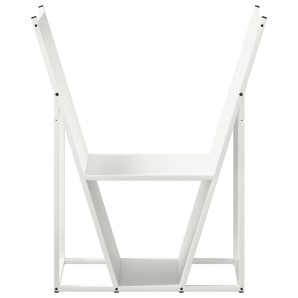 vidaXL Firewood Rack White 69.5x35x81 cm Cold-rolled steel