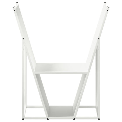 vidaXL Firewood Rack White 69.5x35x81 cm Cold-rolled steel