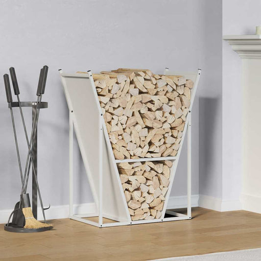 vidaXL Firewood Rack White 69,5x35x81 cm Cold-rolled steel