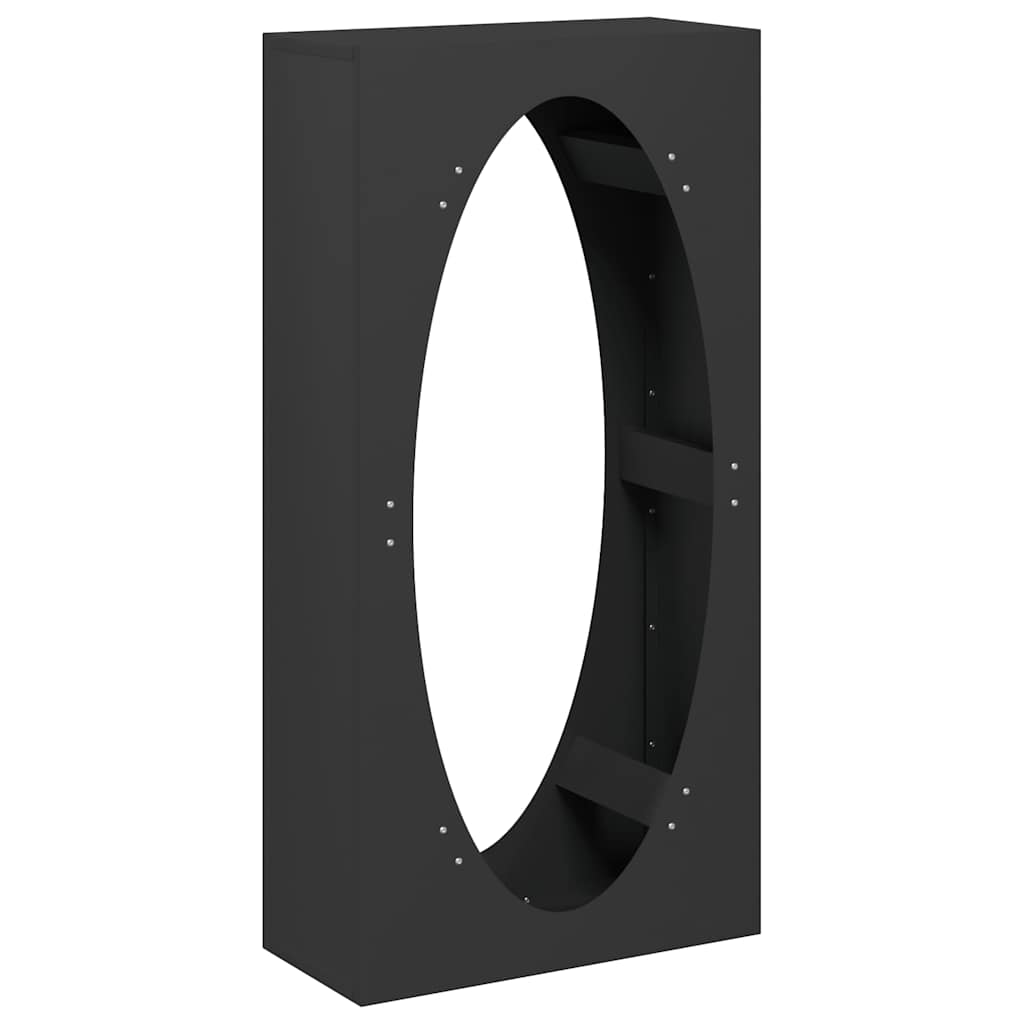 vidaXL Firewood Rack Black 50x23x100 cm Cold-rolled steel