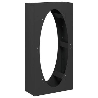 vidaXL Firewood Rack Black 50x23x100 cm Cold-rolled steel