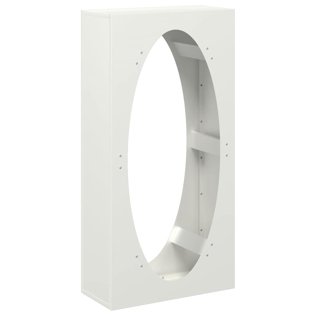 vidaXL Firewood Rack White 50x23x100 cm Cold-rolled steel