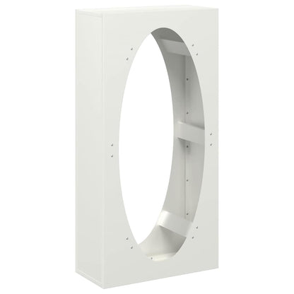 vidaXL Firewood Rack White 50x23x100 cm Cold-rolled steel