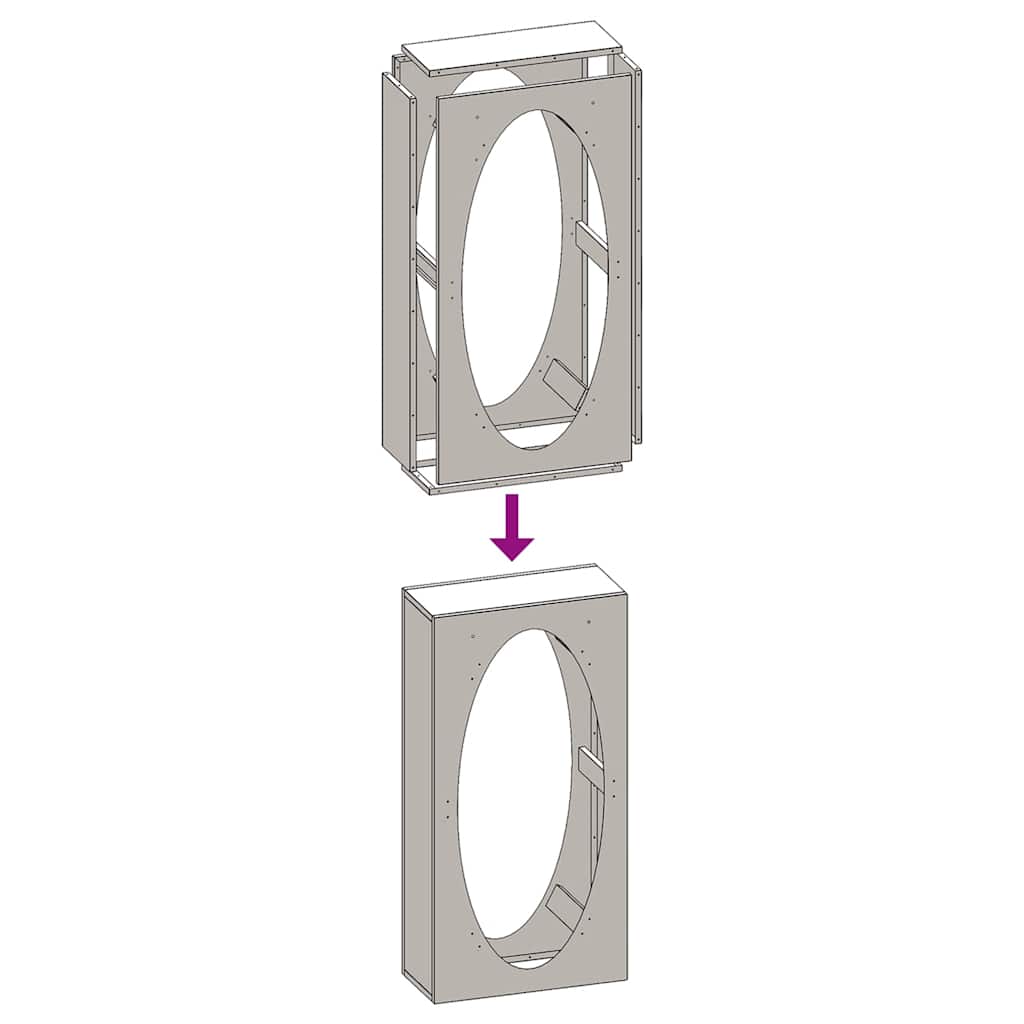 vidaXL Firewood Rack White 50x23x100 cm Cold-rolled steel
