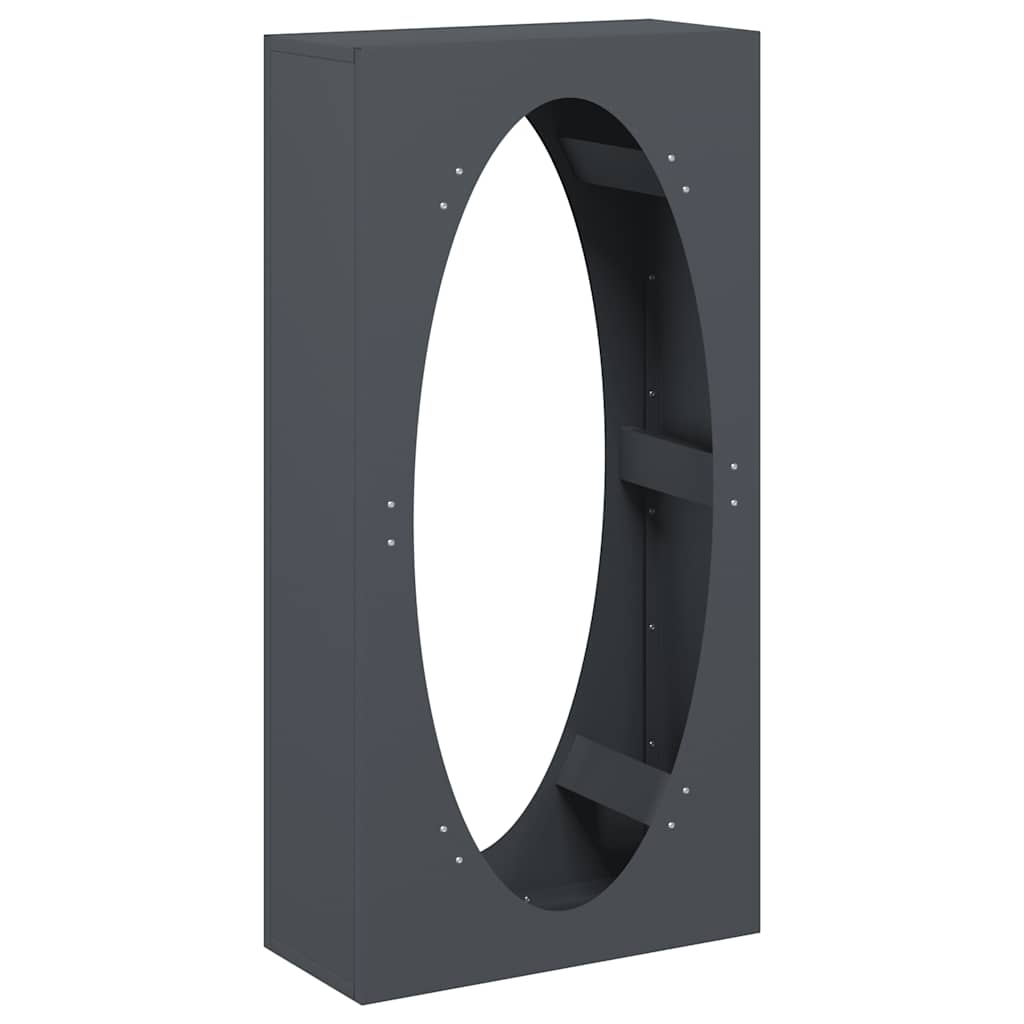 vidaXL Firewood Rack Anthracite 50x23x100 cm Cold-rolled steel