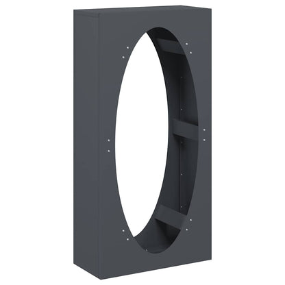 vidaXL Firewood Rack Anthracite 50x23x100 cm Cold-rolled steel