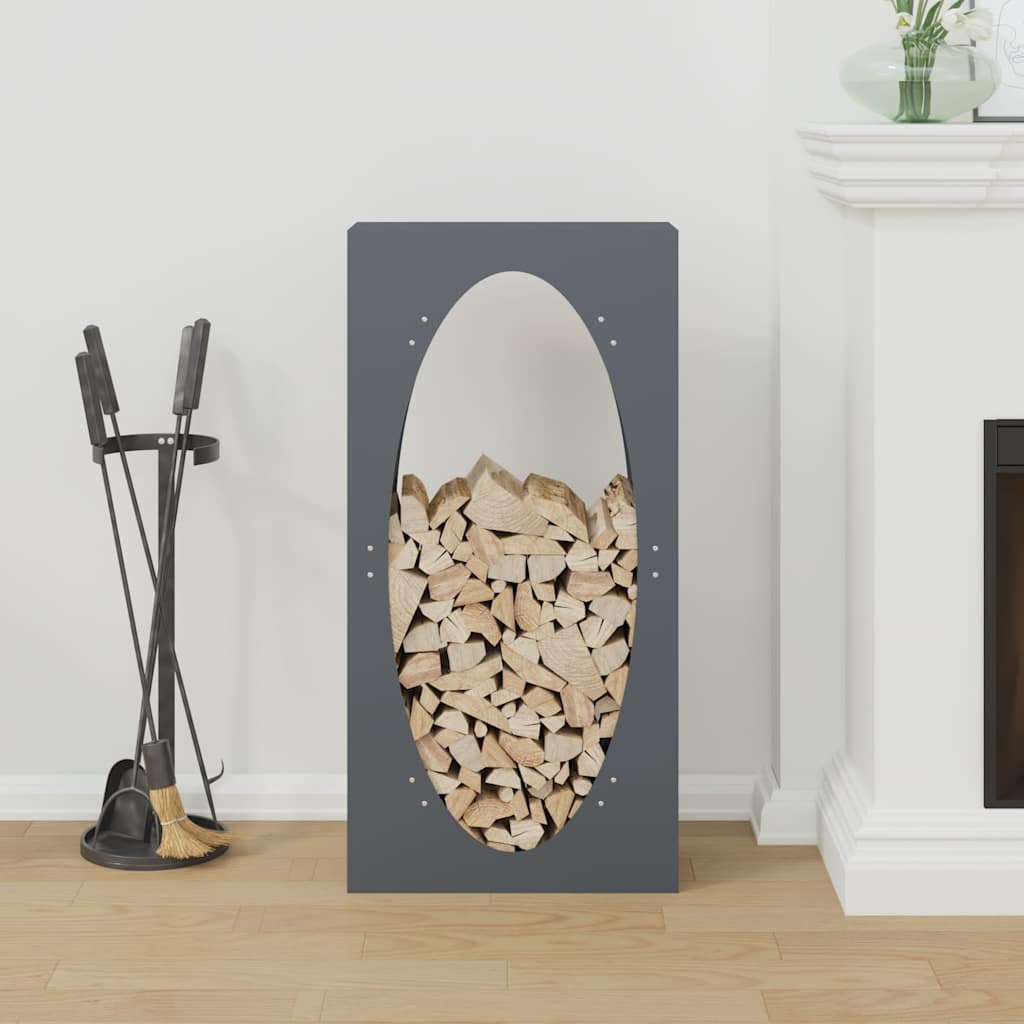 vidaXL Firewood Rack Anthracite 50x23x100 cm Cold-rolled steel