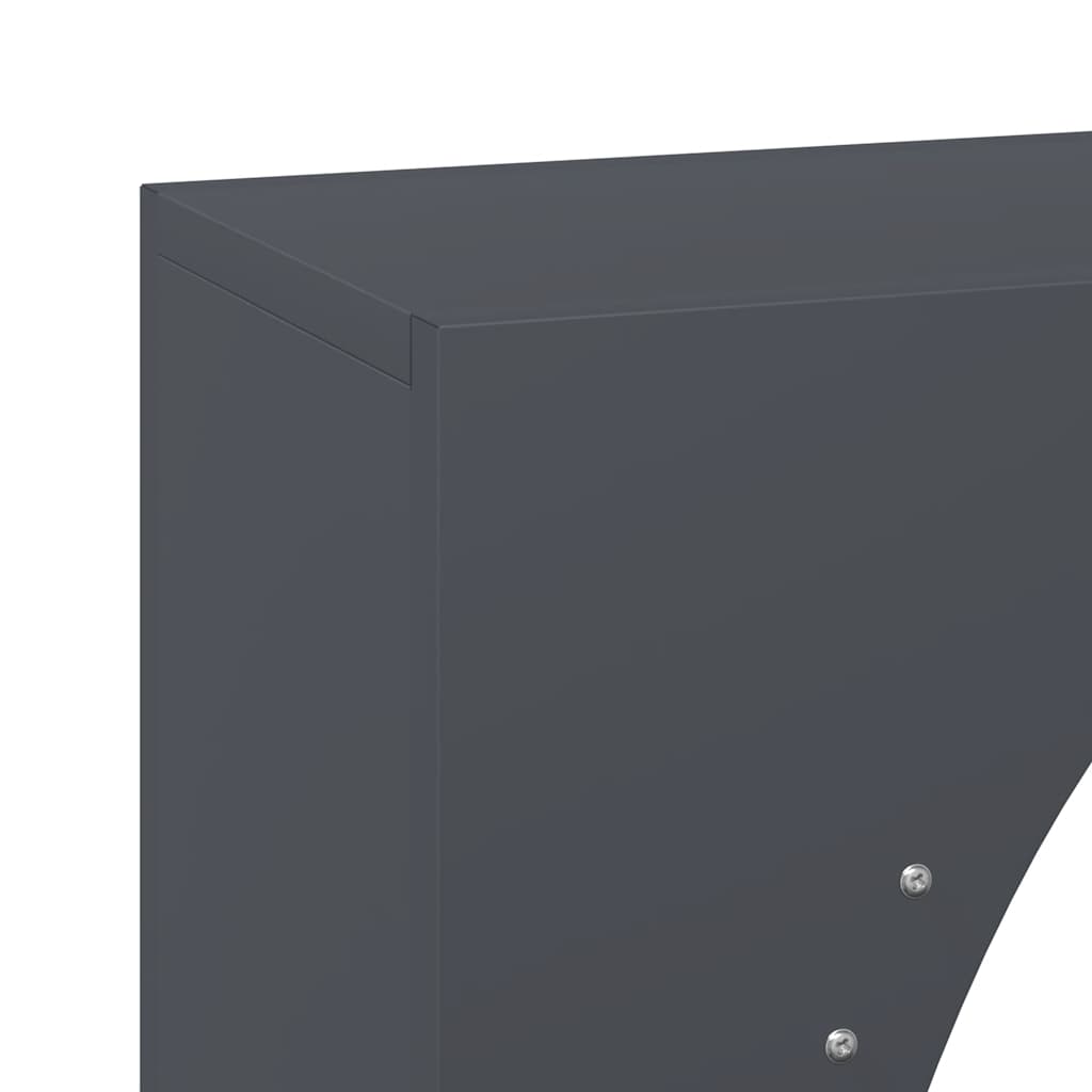 vidaXL Firewood Rack Anthracite 50x23x100 cm Cold-rolled steel
