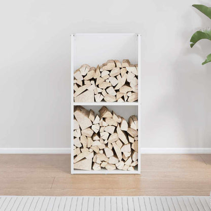 vidaXL Firewood Rack White 40x30x80 cm Cold-rolled steel
