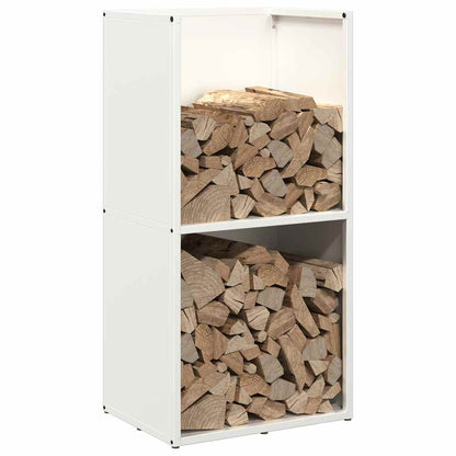 vidaXL Firewood Rack White 40x30x80 cm Cold-rolled steel