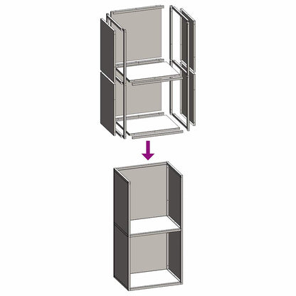 vidaXL Firewood Rack White 40x30x80 cm Cold-rolled steel
