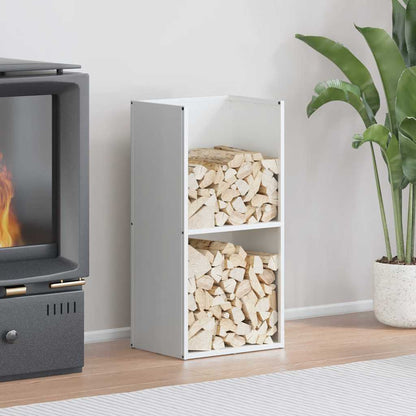 vidaXL Firewood Rack White 40x30x80 cm Cold-rolled steel