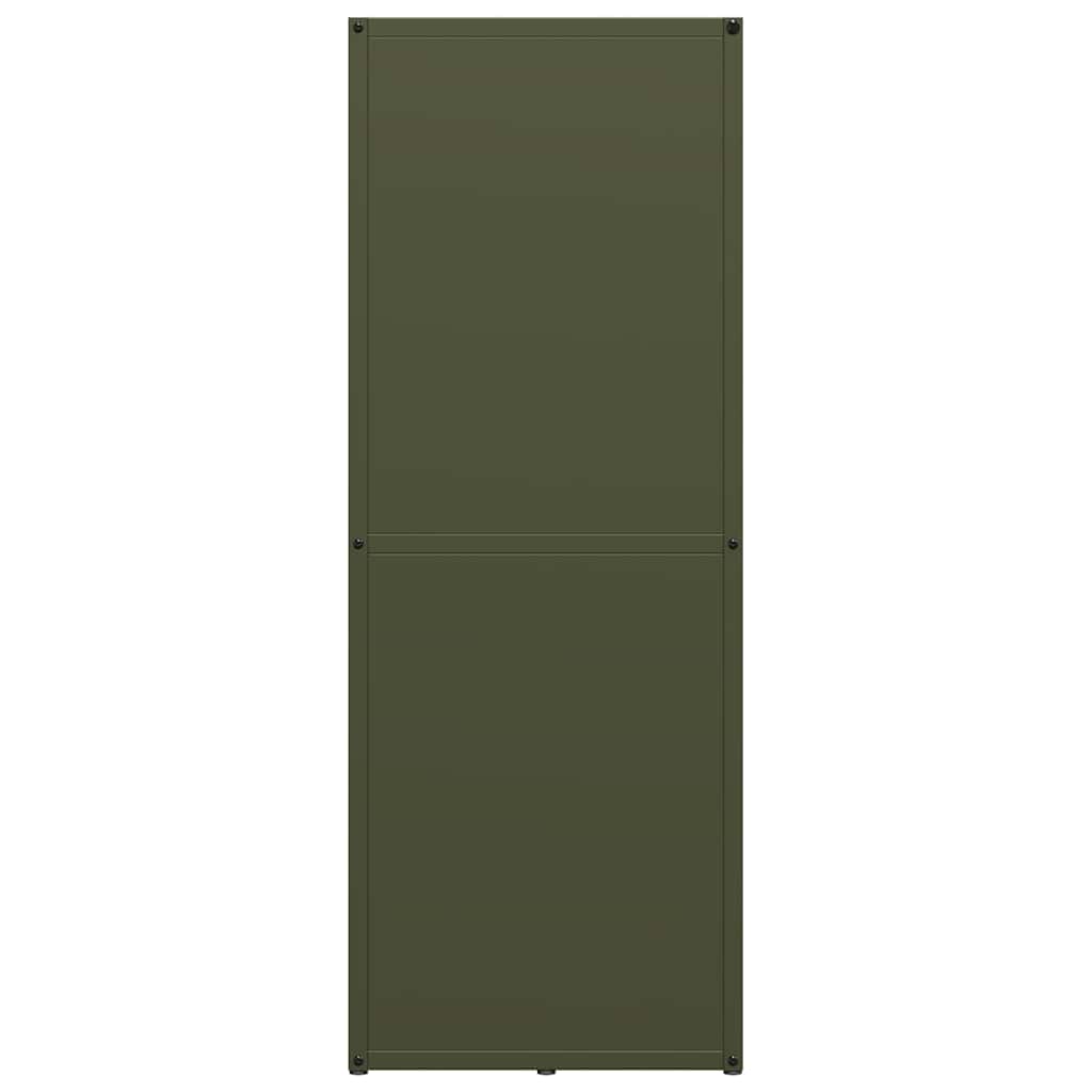vidaXL Firewood Rack Olive Green 40x30x80 cm Cold-rolled steel