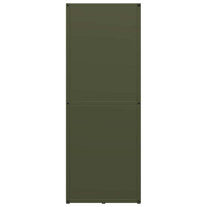 vidaXL Firewood Rack Olive Green 40x30x80 cm Cold-rolled steel