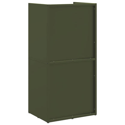 vidaXL Firewood Rack Olive Green 40x30x80 cm Cold-rolled steel