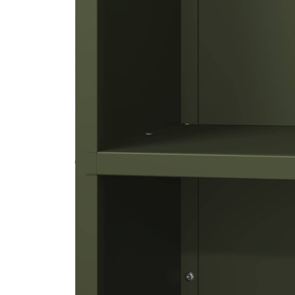 vidaXL Firewood Rack Olive Green 40x30x80 cm Cold-rolled steel
