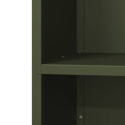 vidaXL Firewood Rack Olive Green 40x30x80 cm Cold-rolled steel