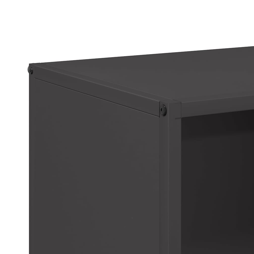 vidaXL Firewood Rack Black 40x30x75 cm Cold-rolled steel