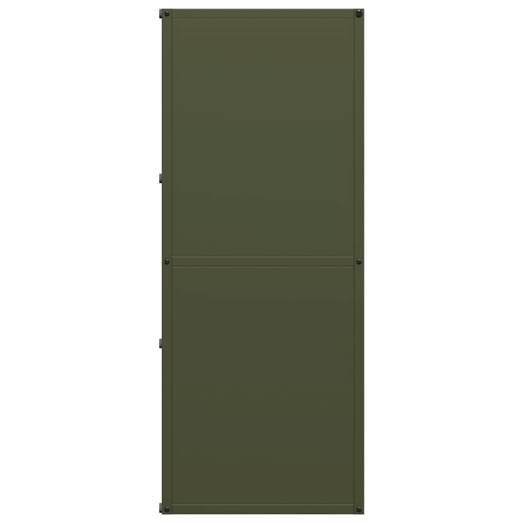 vidaXL Firewood Rack Olive Green 40x30x75 cm Cold-rolled steel