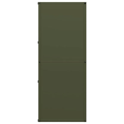 vidaXL Firewood Rack Olive Green 40x30x75 cm Cold-rolled steel