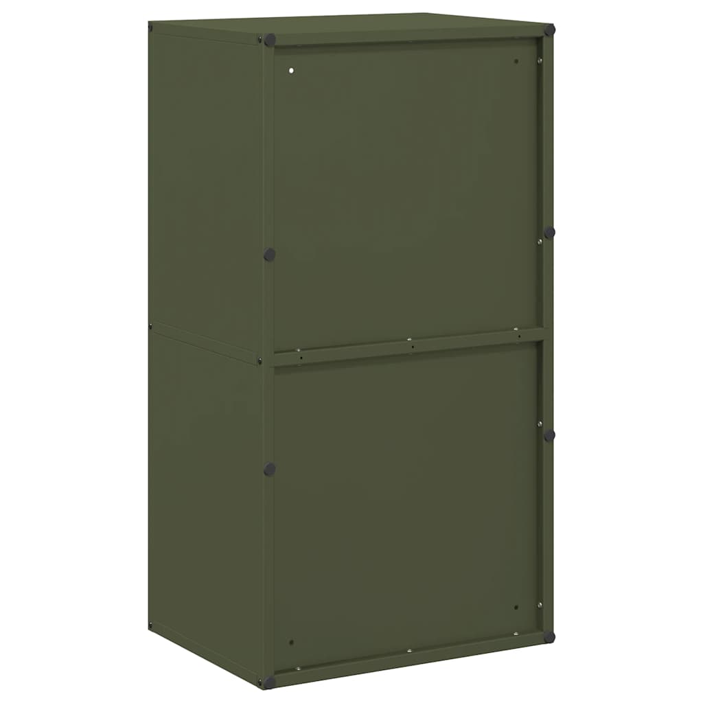 vidaXL Firewood Rack Olive Green 40x30x75 cm Cold-rolled steel