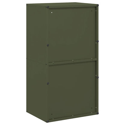 vidaXL Firewood Rack Olive Green 40x30x75 cm Cold-rolled steel