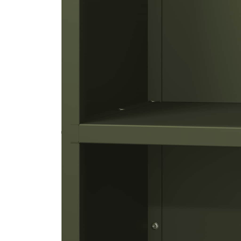 vidaXL Firewood Rack Olive Green 40x30x75 cm Cold-rolled steel