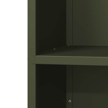 vidaXL Firewood Rack Olive Green 40x30x75 cm Cold-rolled steel