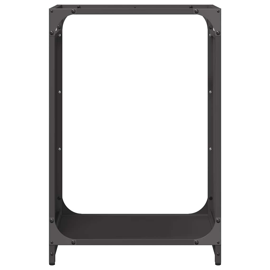 vidaXL Firewood Rack Black 44x28x65 cm Cold-rolled steel