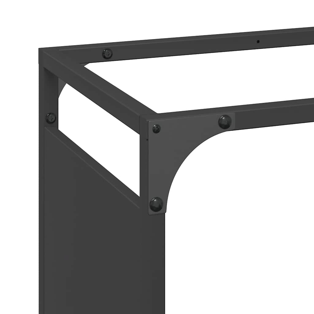 vidaXL Firewood Rack Black 44x28x65 cm Cold-rolled steel