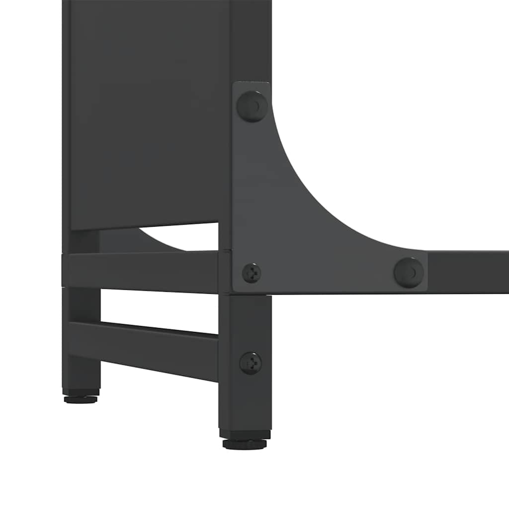 vidaXL Firewood Rack Black 44x28x65 cm Cold-rolled steel