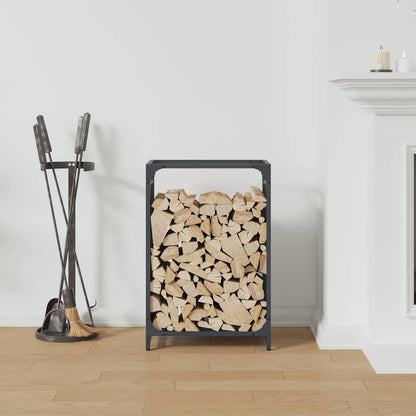 vidaXL Firewood Rack Anthracite 44x28x65 cm Cold-rolled steel