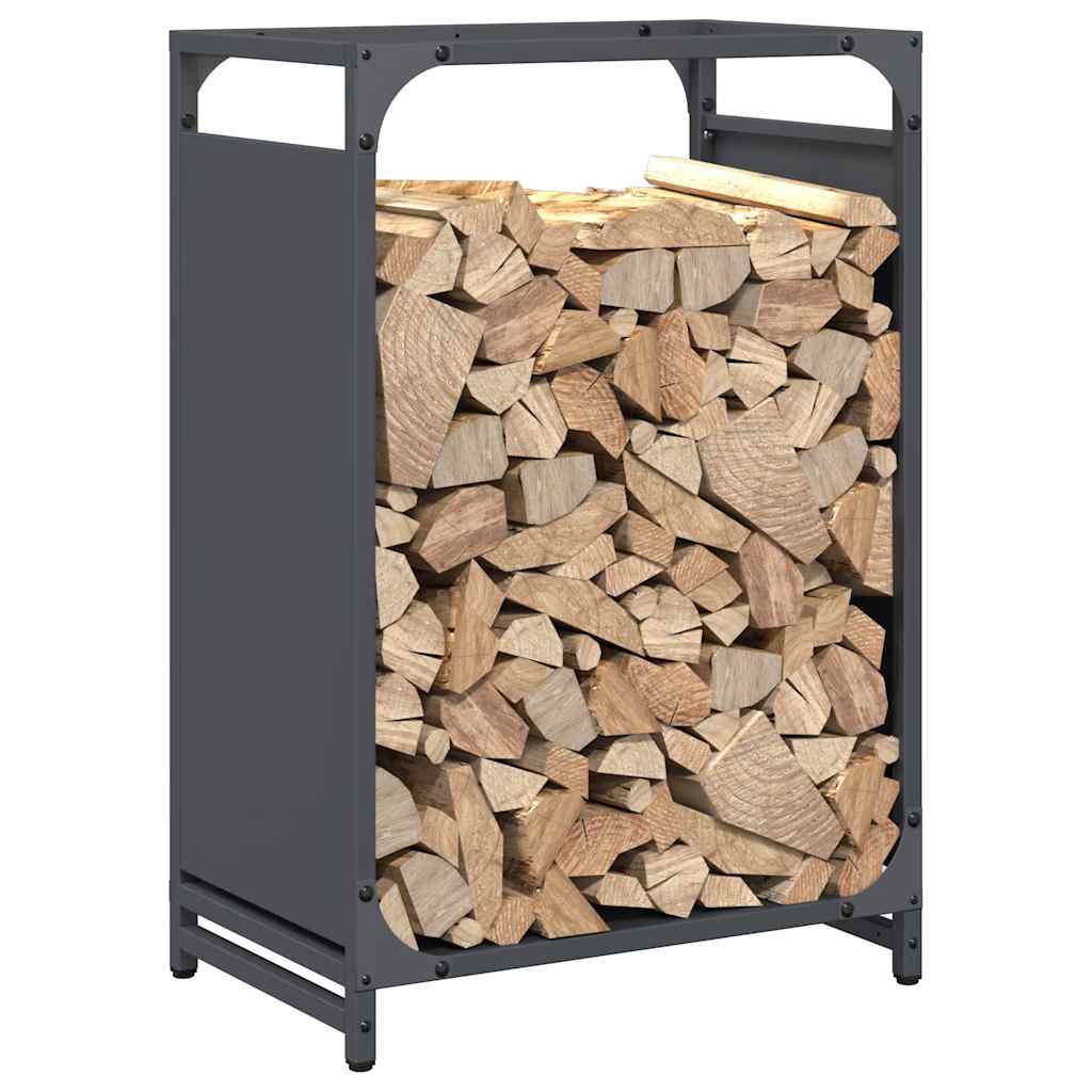 vidaXL Firewood Rack Anthracite 44x28x65 cm Cold-rolled steel