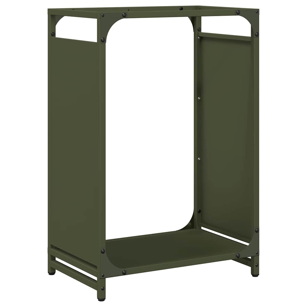 vidaXL Firewood Rack Olive Green 44x28x65 cm Cold-rolled steel