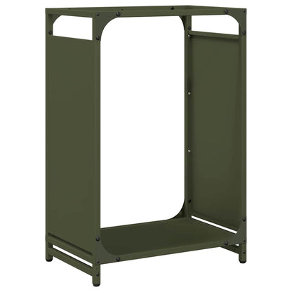 vidaXL Firewood Rack Olive Green 44x28x65 cm Cold-rolled steel