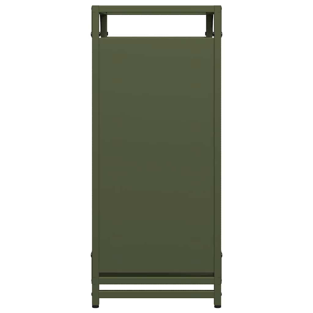 vidaXL Firewood Rack Olive Green 44x28x65 cm Cold-rolled steel